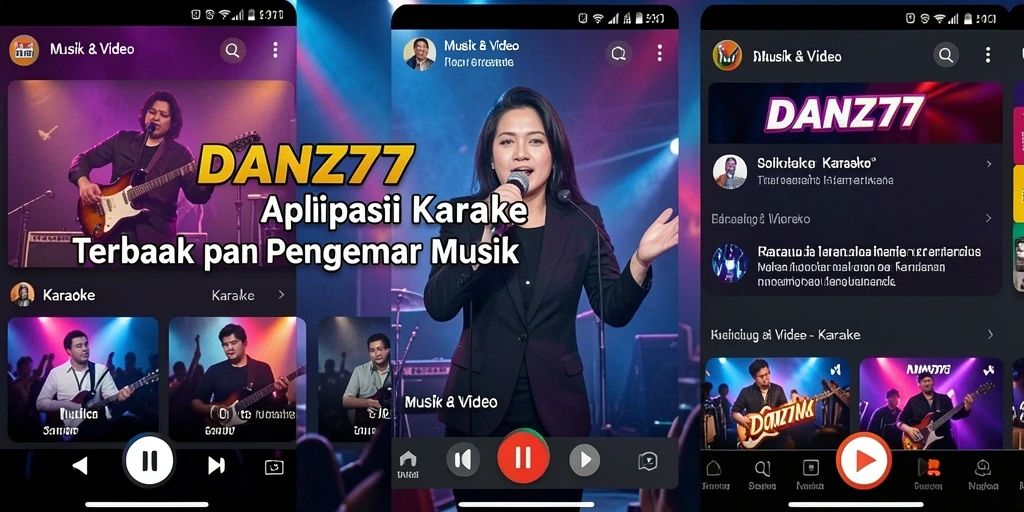 Antarmuka aplikasi Karaoke DAN777 yang modern dan intuitif.