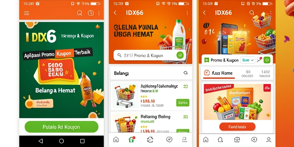 Tampilan antarmuka aplikasi IDX66 yang memudahkan pencarian promo.