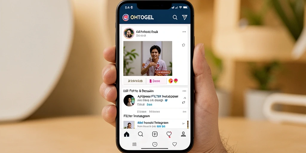 Antarmuka OHTOGEL yang user-friendly untuk edit foto Instagram.