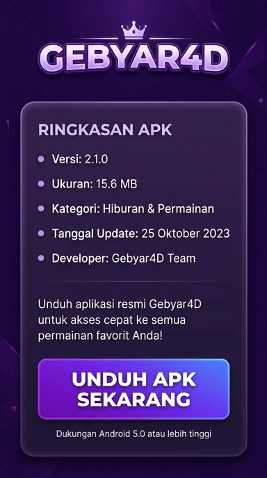 Tampilan halaman APK gebyar4d